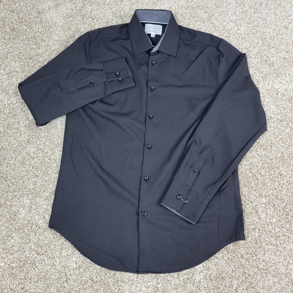 Construct 4 Way Stretch Mens Medium Solid Black P… - image 2